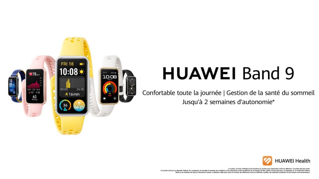 Découvrez le HUAWEI Band 9, un bracelet intelligent léger et élégant doté de fonctionnalités avancées de surveillance du sommeil et de la santé, et d'une longue autonomie de batterie. Disponible dès aujourd'hui au Maroc.
